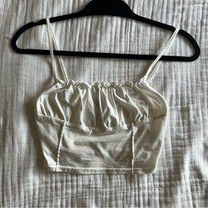 Princess Polly white ruched tank